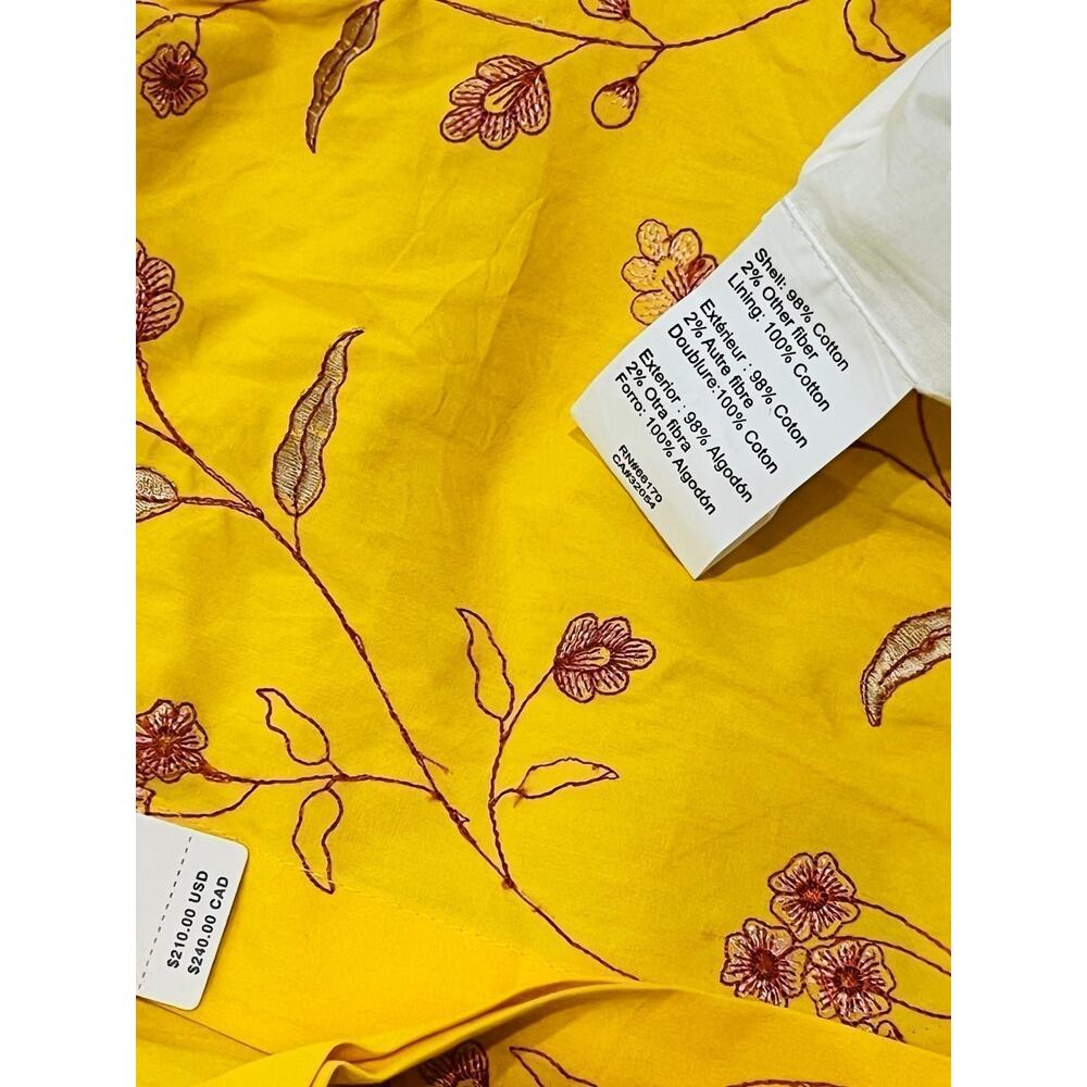 NWT❤️Samant Chauhan Embroidered Colorblock Shirt Dress szL - Picture 9 of 9